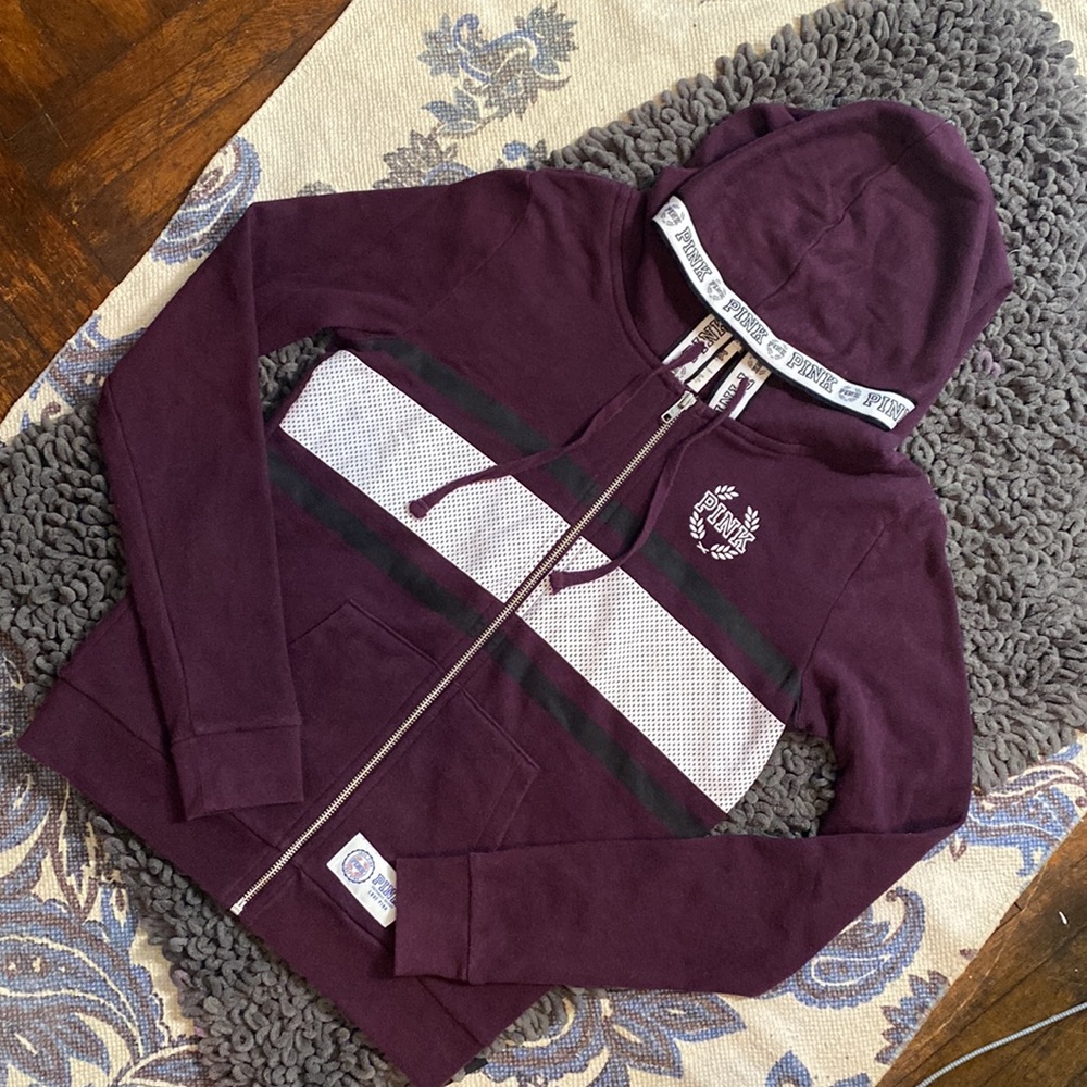 VS Pink Love Pink Campus Hoodie